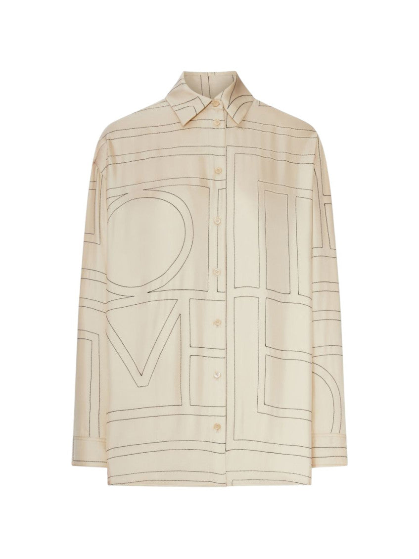 Beige Regular Logo Shirt 1