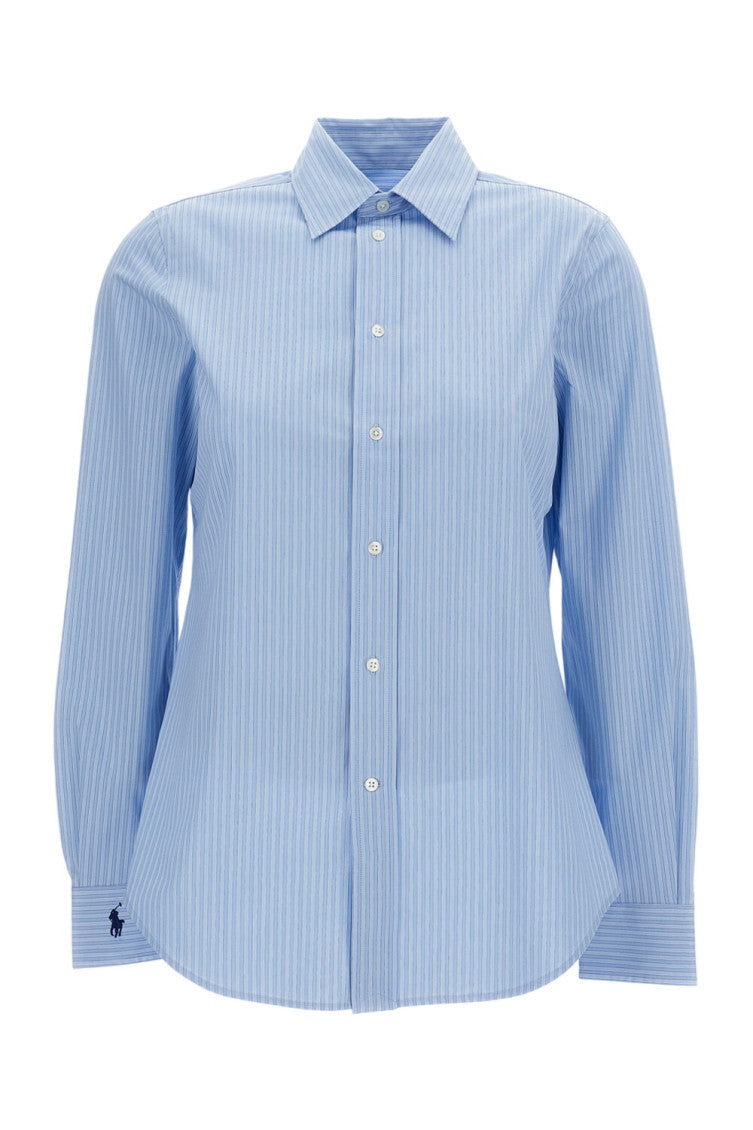 Sky Blue Slim Stripes Shirt 1