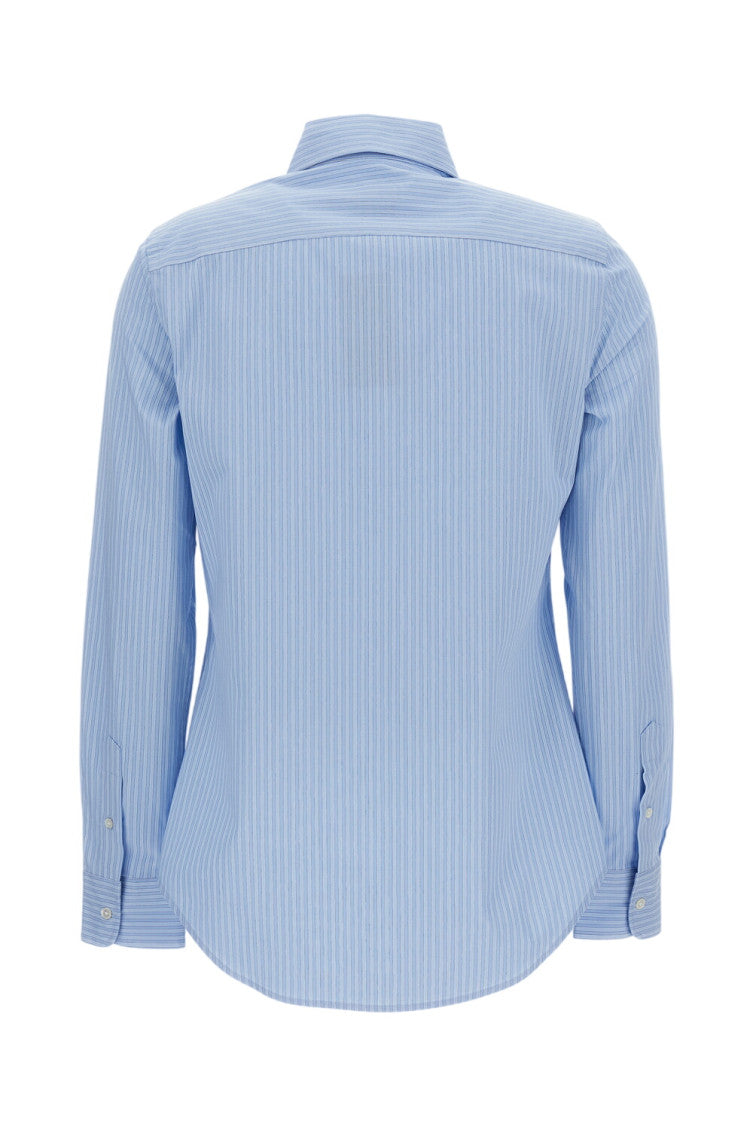 Sky Blue Slim Stripes Shirt 2