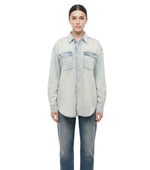 Light Blue Oversized Solid Shirt 1