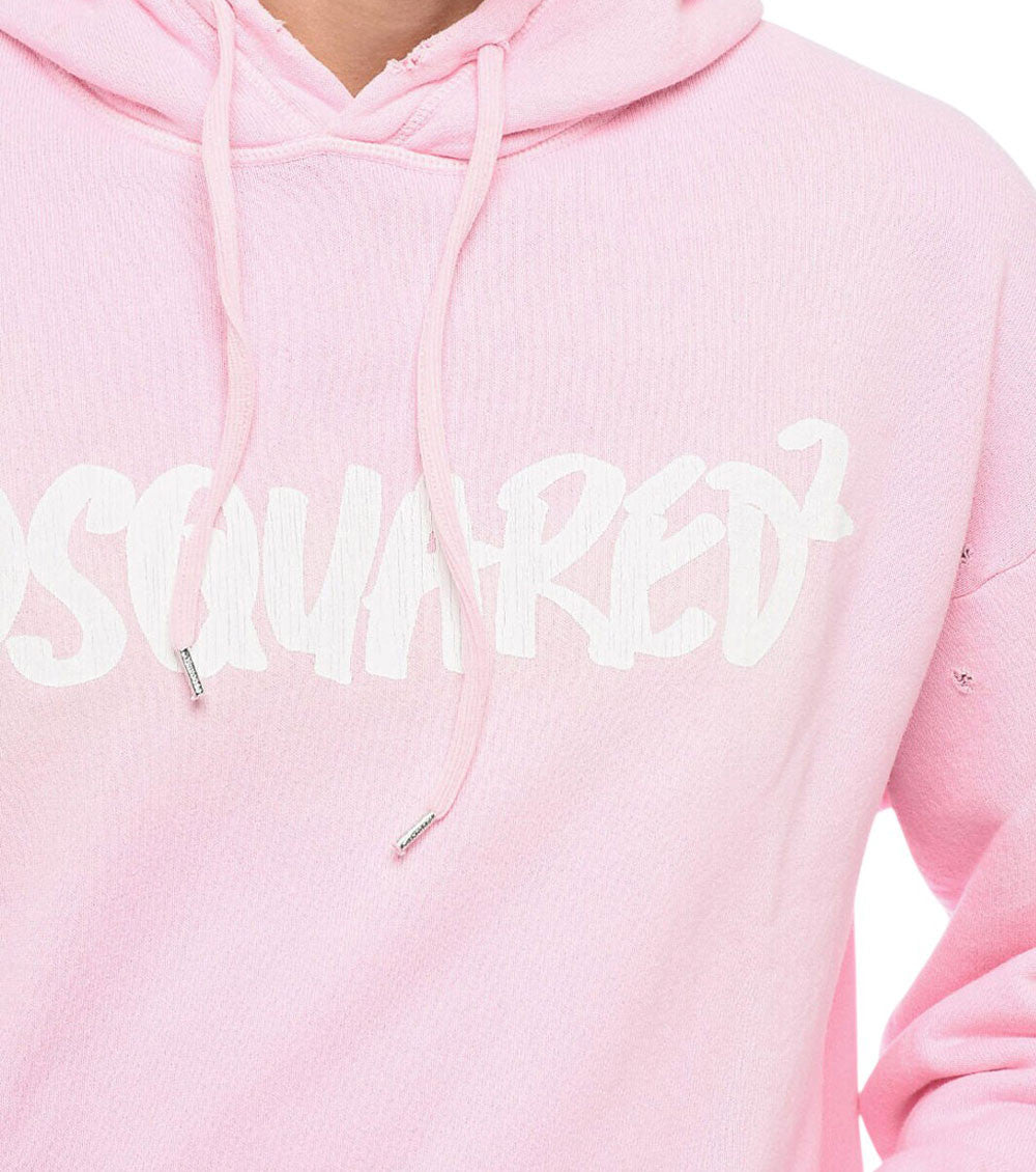 Pink Relaxed Logo Hoodie 3