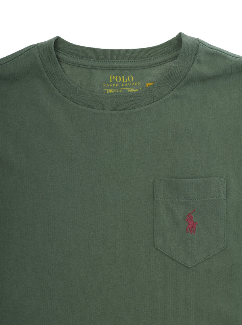 Boys Green Cotton T-Shirt 3