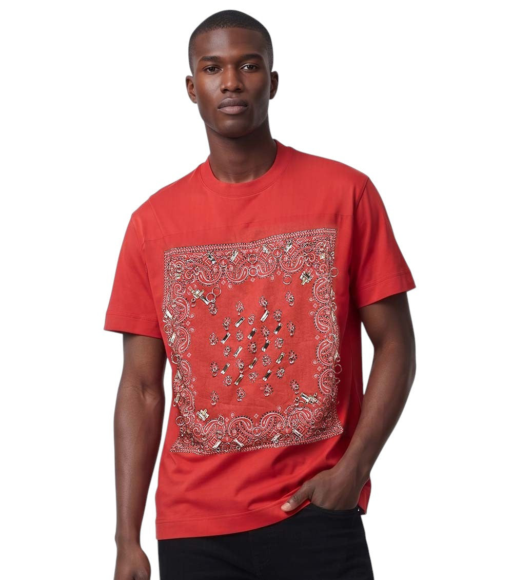 Red Embellished T-Shirt 1