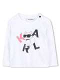 Baby Girl White Graphic T-Shirt 1