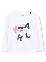 Baby Girl White Graphic T-Shirt 1
