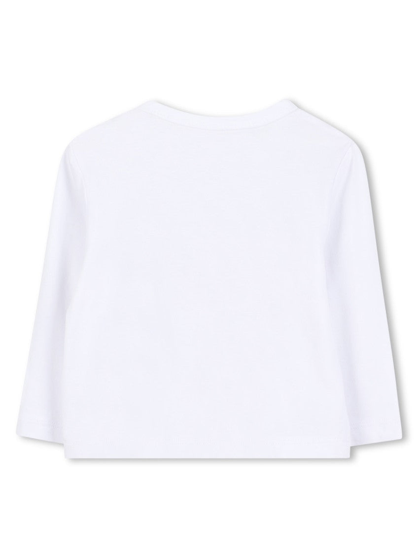 Baby Girl White Graphic T-Shirt 2