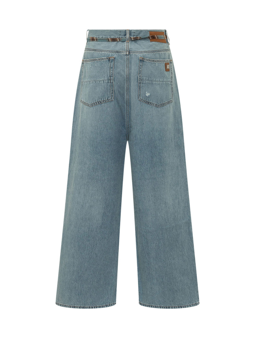Blue Loose Distressed Jeans 2