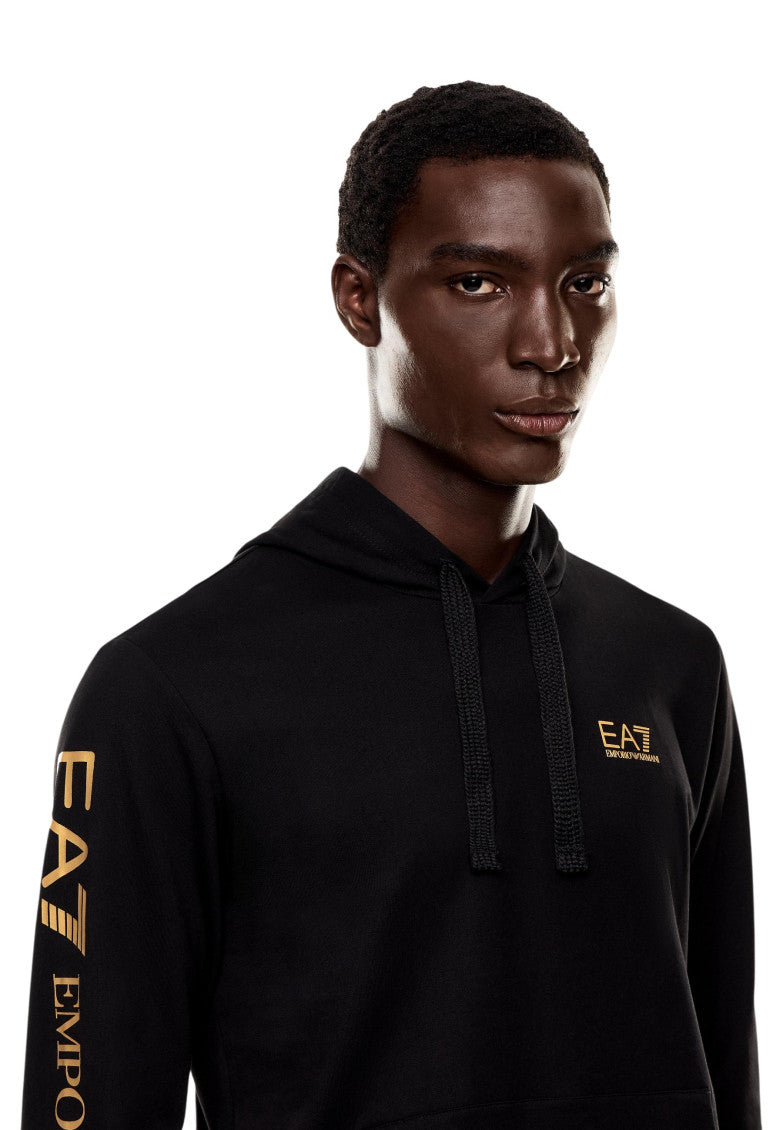 Black Regular Logo Hoodie 4