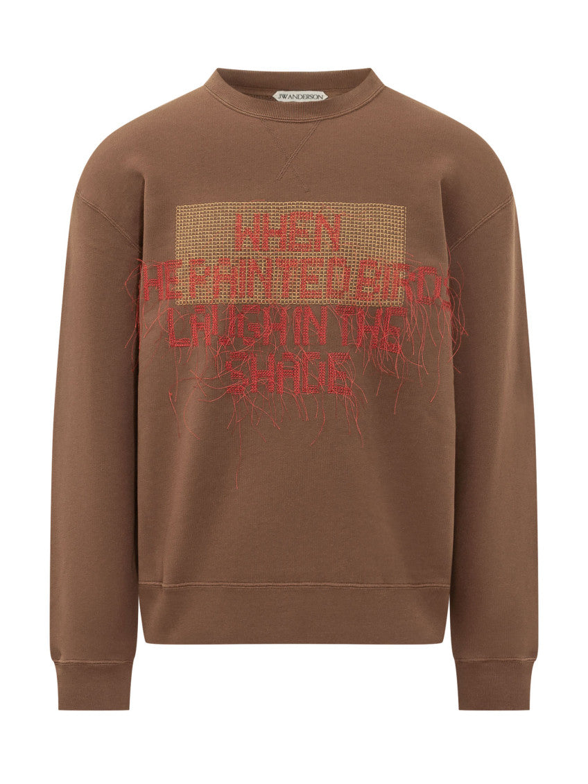 Brown Crew Neck Sweatshirt 1