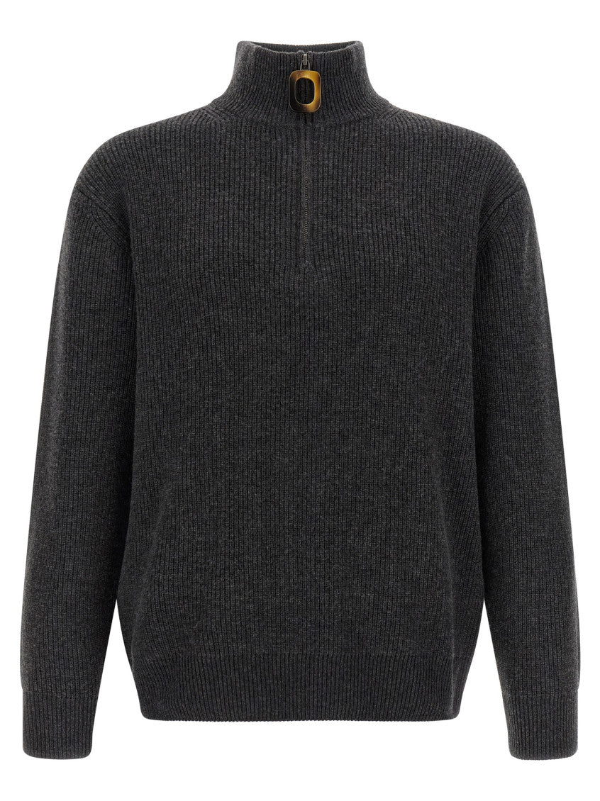 Grey Half Zip Sweater 1