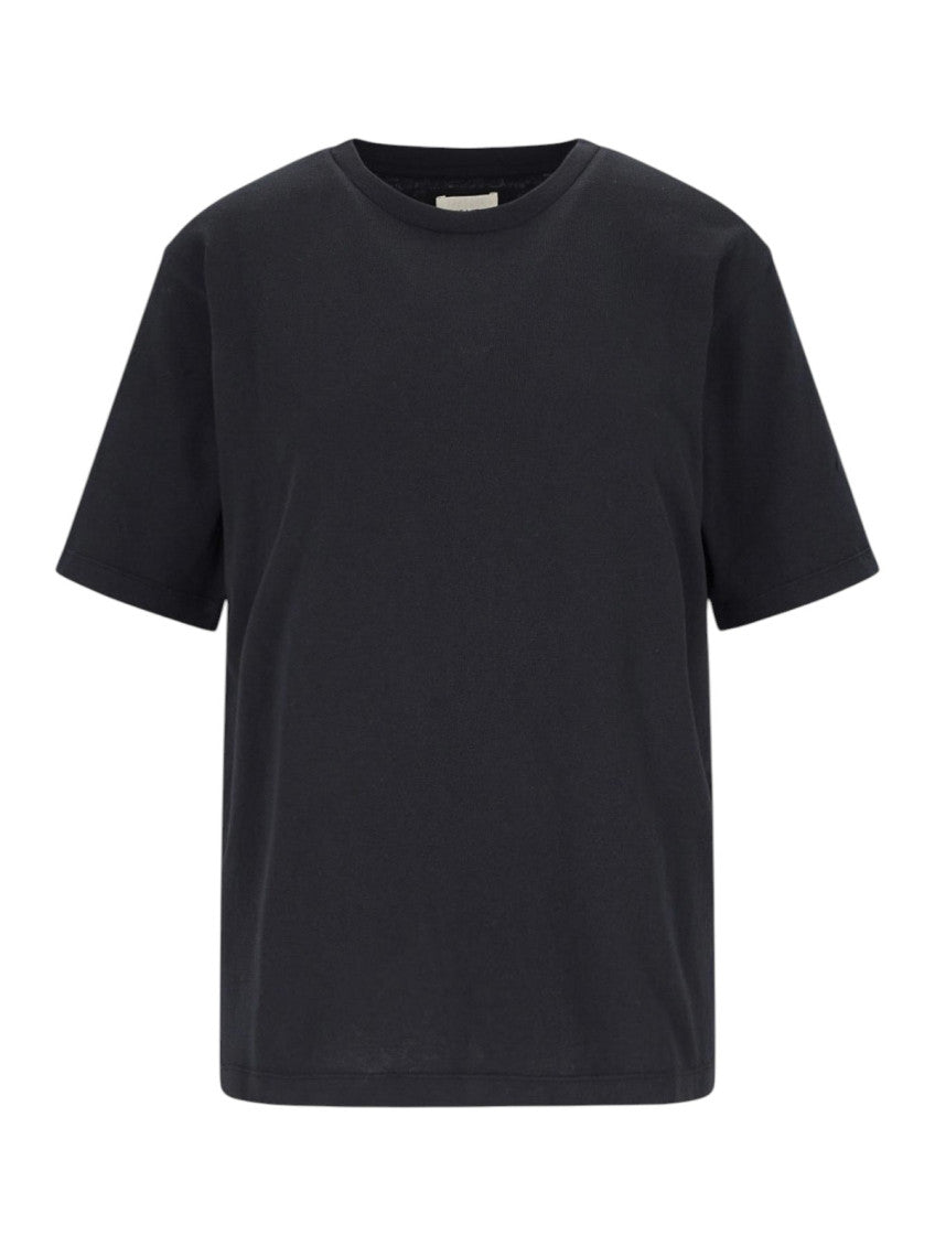 Black Solid Crew Neck T-Shirt 1