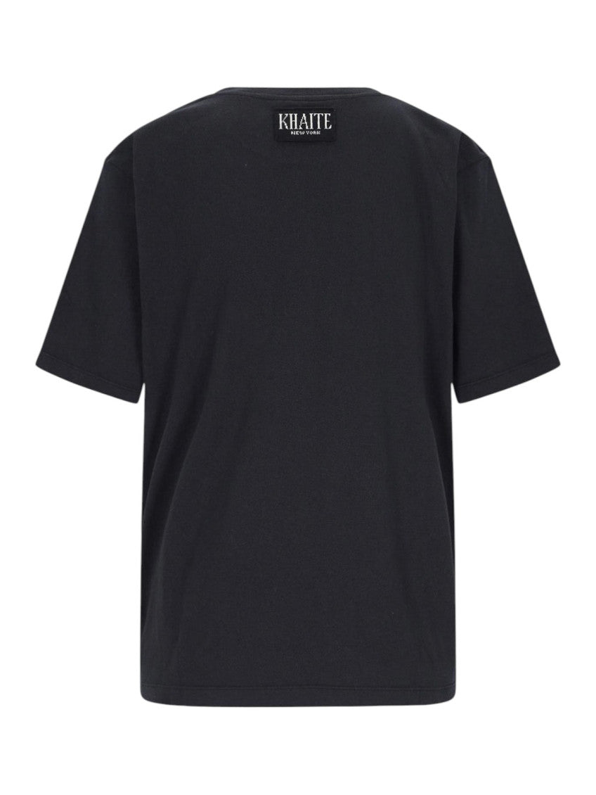 Black Solid Crew Neck T-Shirt 2