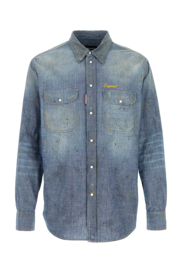 Blue Relaxed Denim Shirt 1