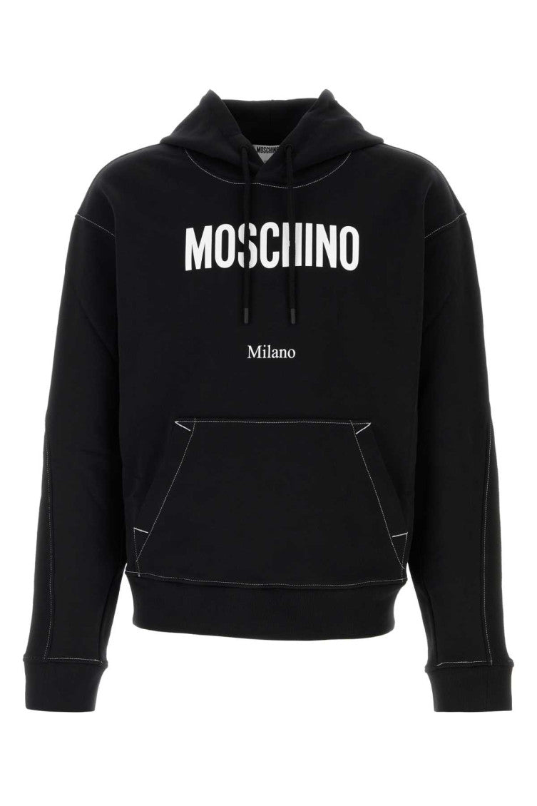 Black Regular Logo Hoodie 1