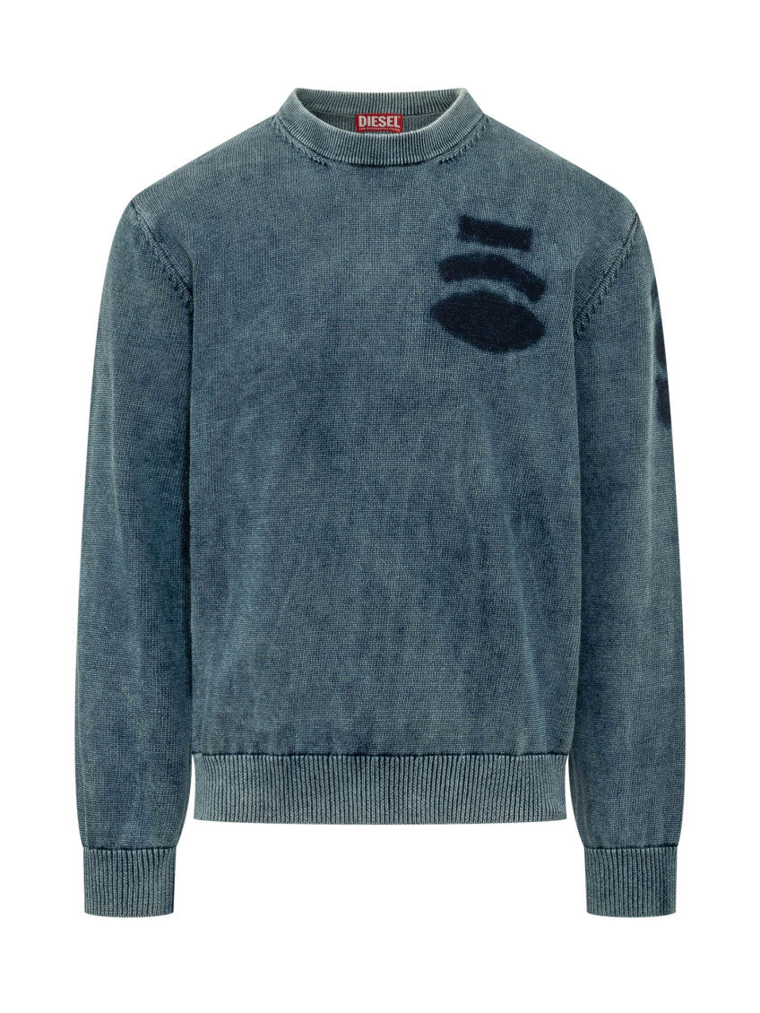 Blue Crew Neck Sweater 1
