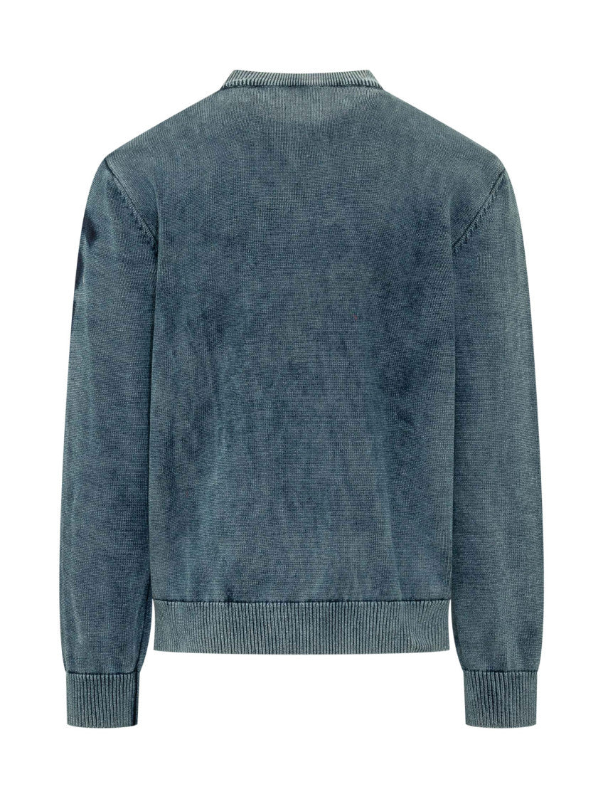 Blue Crew Neck Sweater 2