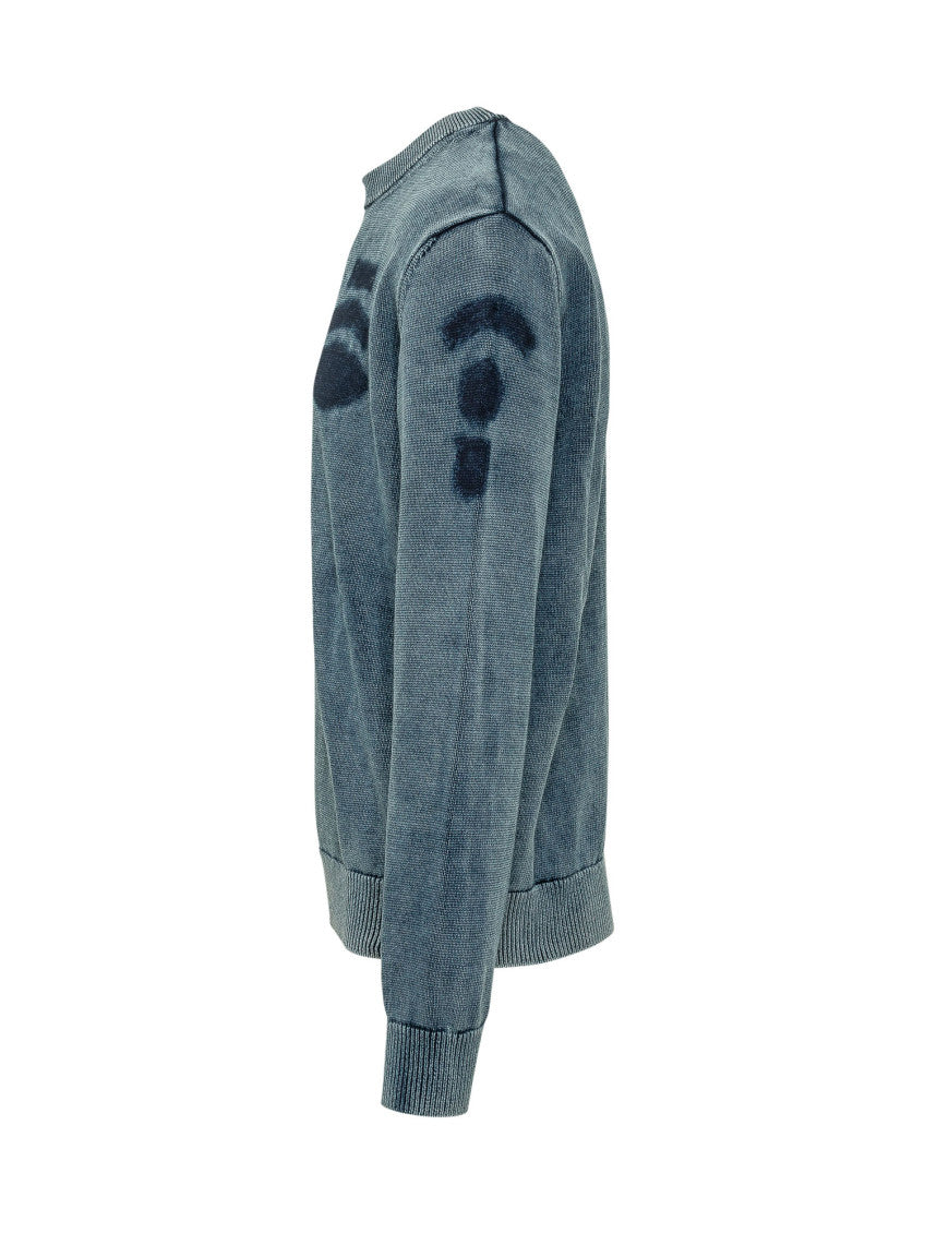 Blue Crew Neck Sweater 3