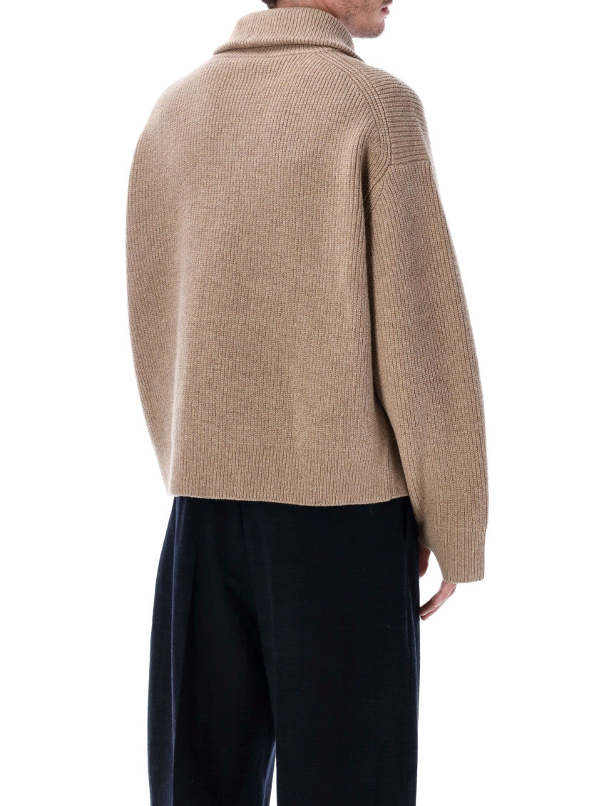 Beige Wool Cardigan 2