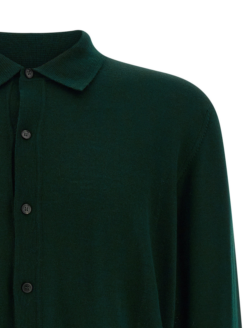 Green Wool Cardigan 3