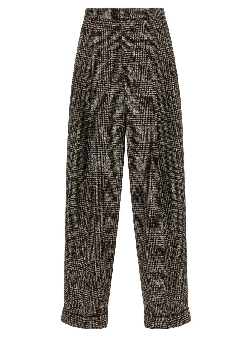 Brown Prince of Wales Wool pants 1