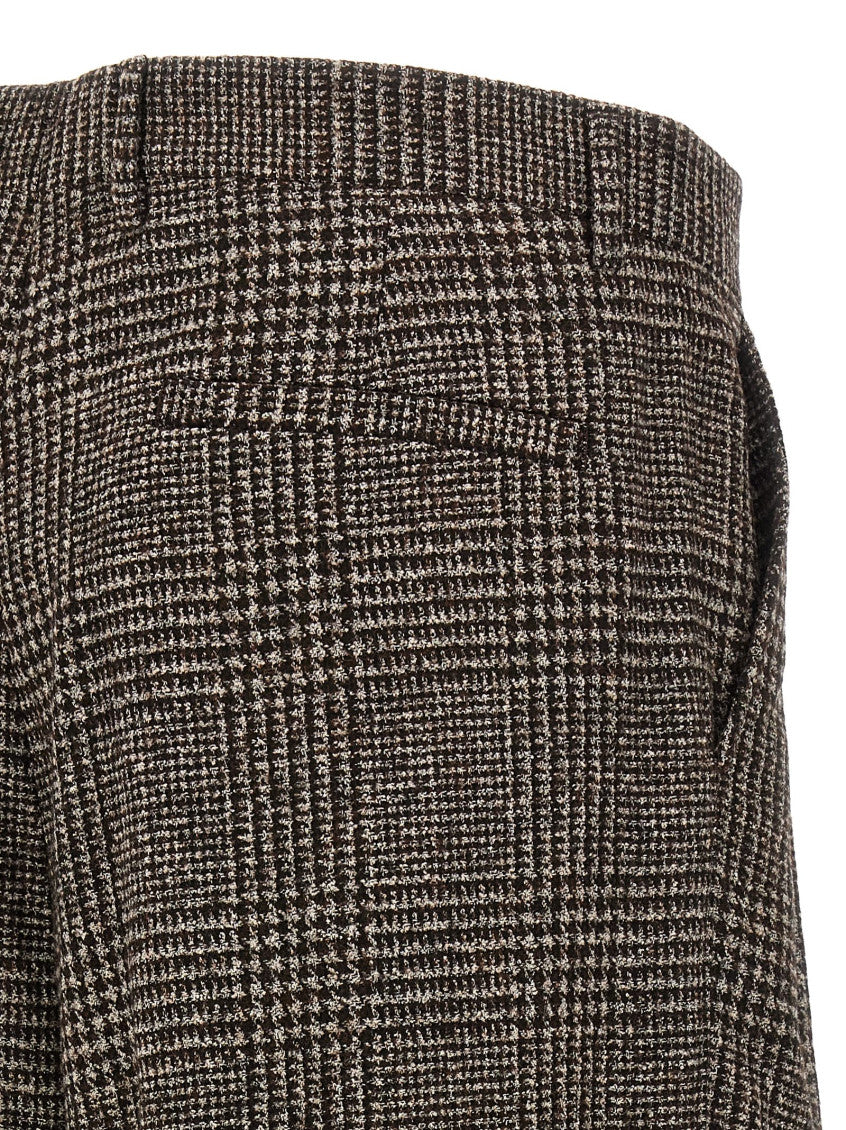 Brown Prince of Wales Wool pants 4