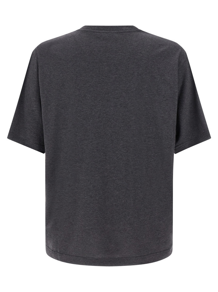 Grey Flocked print T-shirt 2