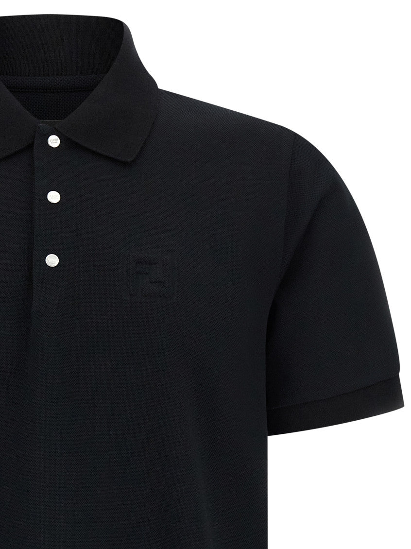 Black 'Zucca Piquet' polo shirt 3