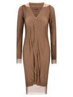 Beige 'Trapped' double layer dress 1