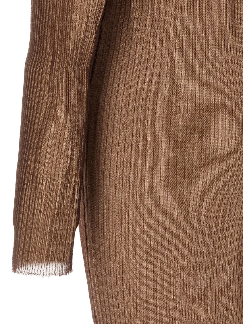 Beige 'Trapped' double layer dress 4