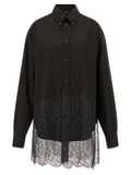 Brown Wool and lace shirt 1