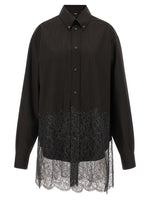 Brown Wool and lace shirt 1