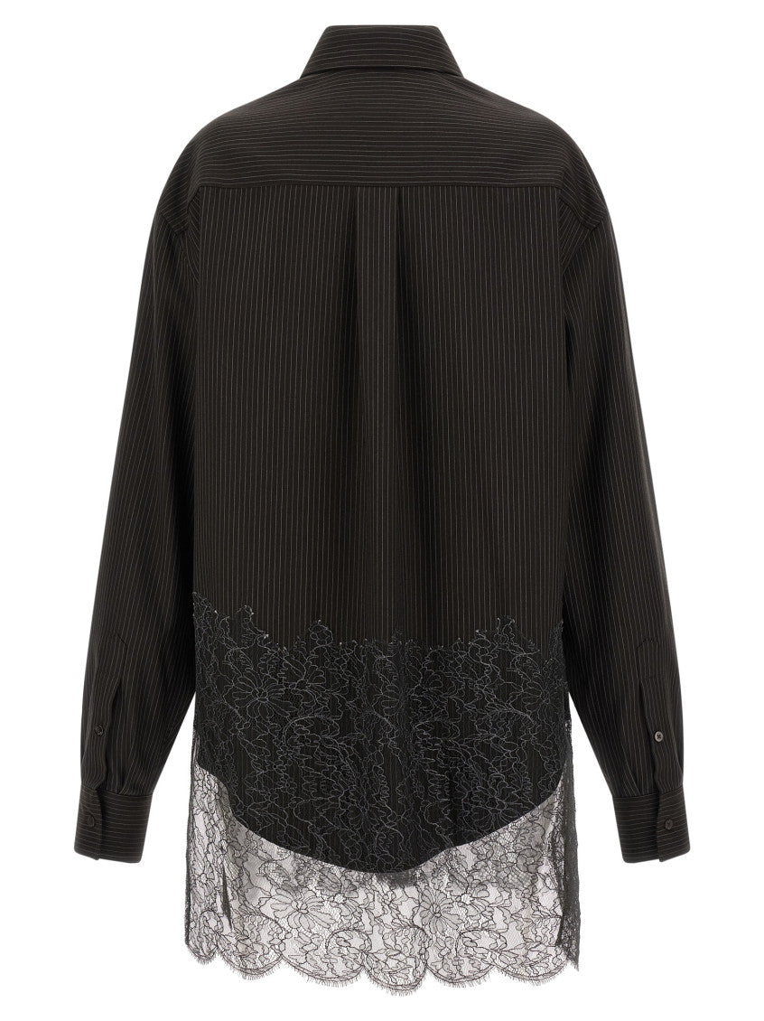 Brown Wool and lace shirt 2