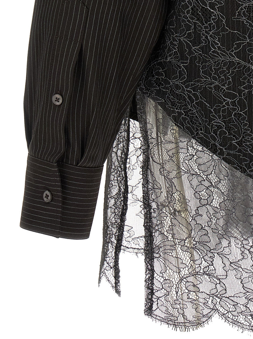 Brown Wool and lace shirt 4