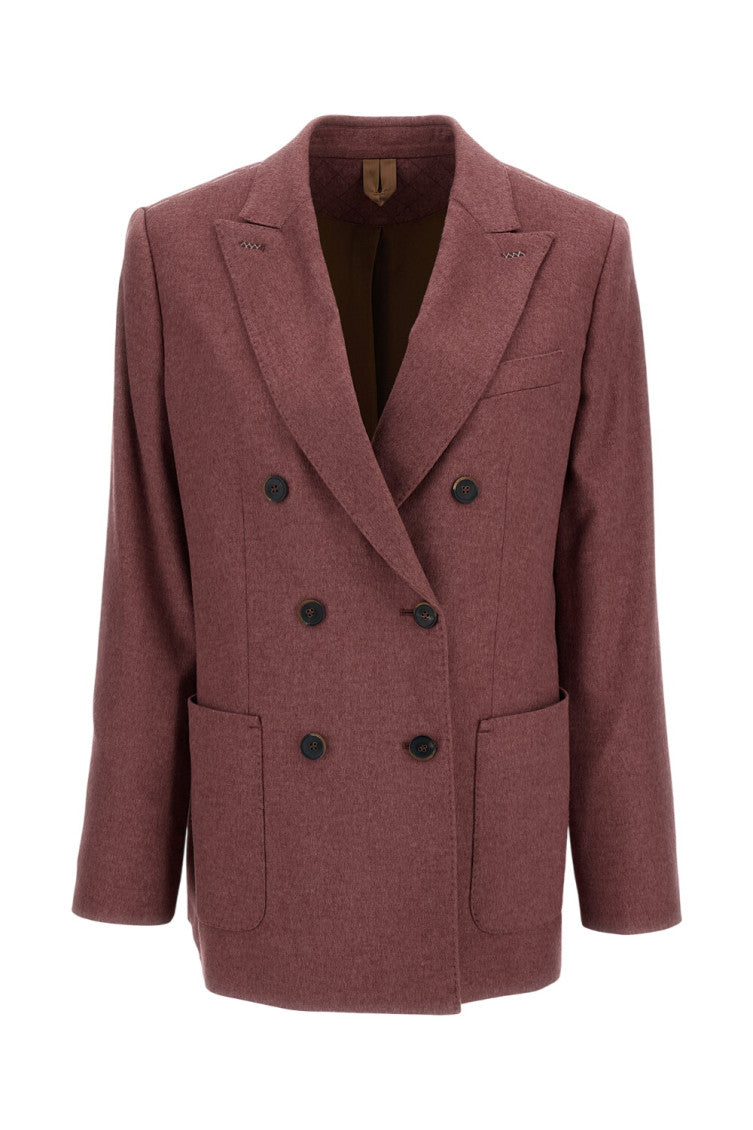 Light Pink Peaked Lapel Blazer 1