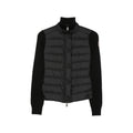 Black Quilted Mock Collar Jacket 1
