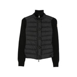 Black Quilted Mock Collar Jacket 1