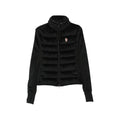 Black Qulited Mock Collar Jacket 1