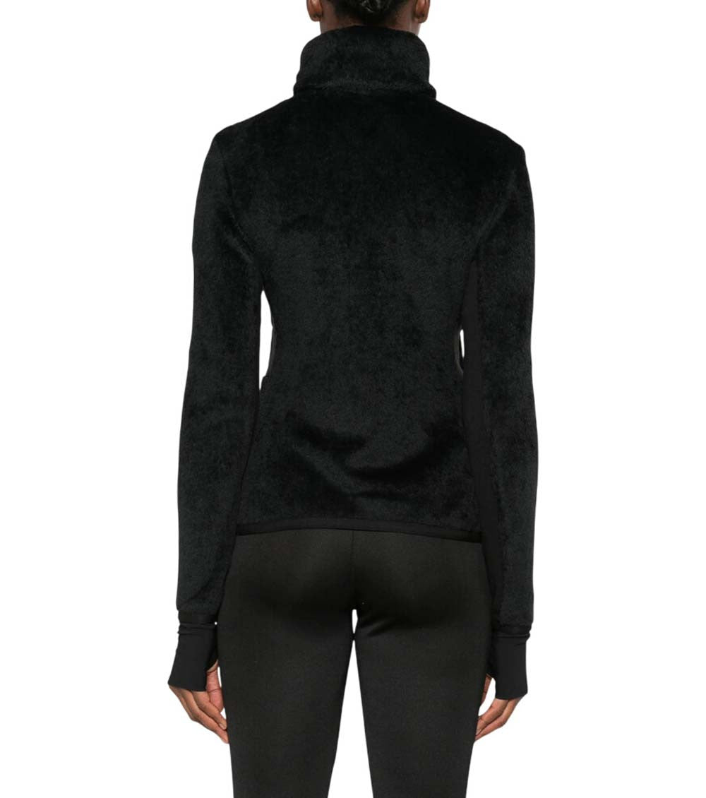 Black Qulited Mock Collar Jacket 3