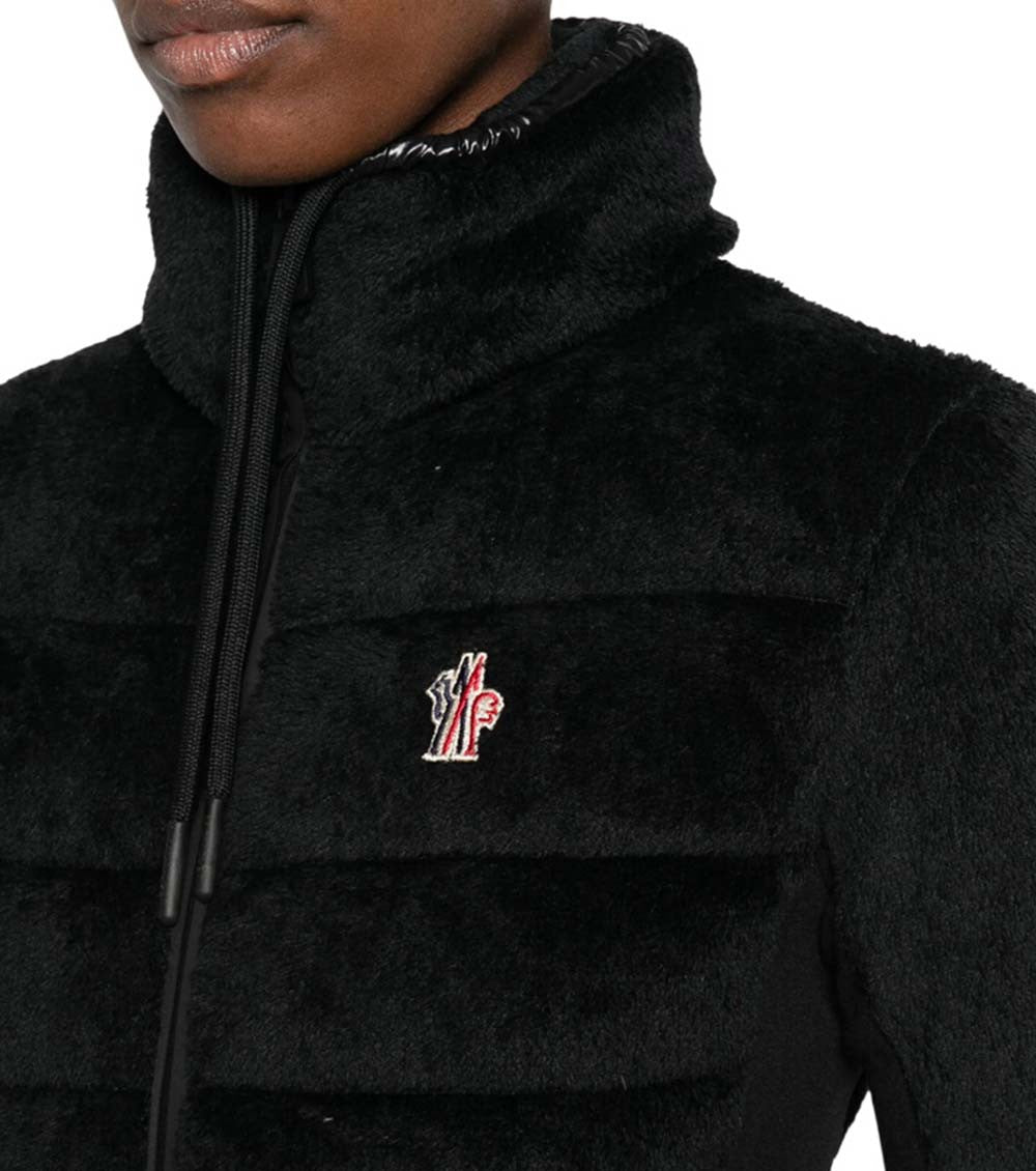 Black Qulited Mock Collar Jacket 5