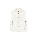 White Quilted Mock Collar Jacket 1