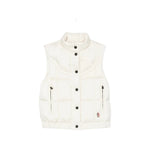 White Quilted Mock Collar Jacket 1