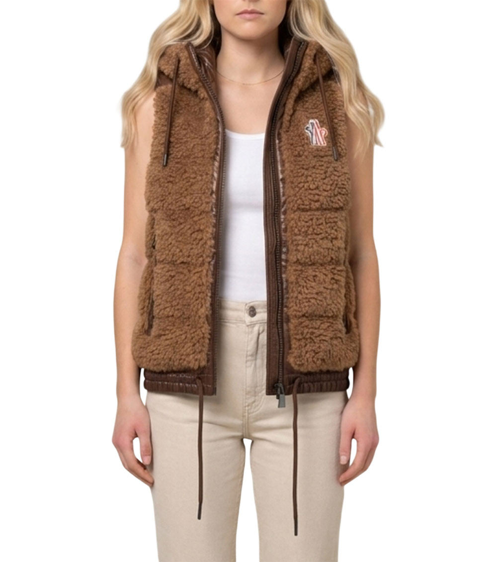 Brown Textured Hood Jacket 1
