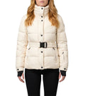 White Quilted Turtle Neck Jacket 1