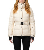White Quilted Turtle Neck Jacket 1