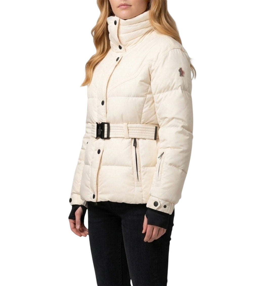 White Quilted Turtle Neck Jacket 3