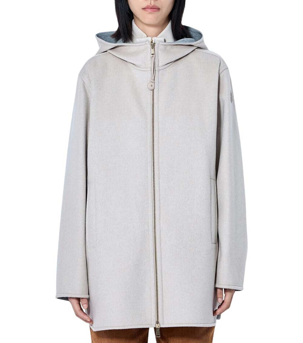Grey Solid Hood Jacket 1