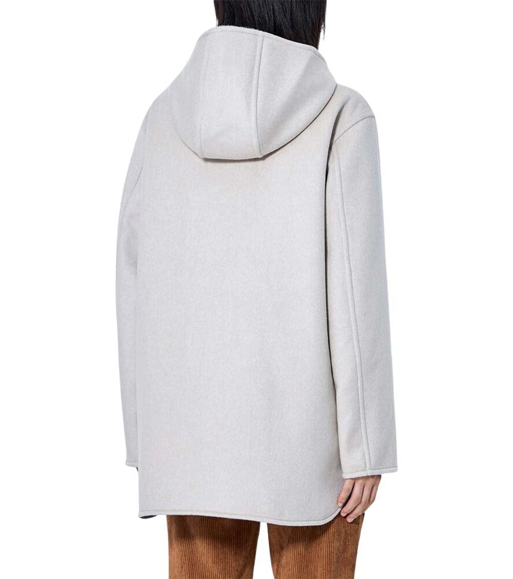 Grey Solid Hood Jacket 2