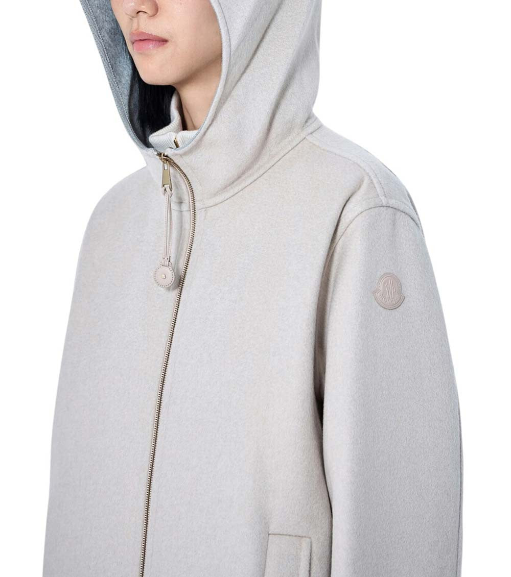 Grey Solid Hood Jacket 3
