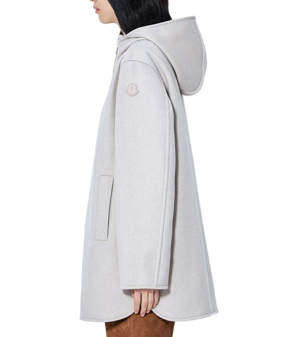 Grey Solid Hood Jacket 4