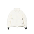 White Quilted Mock Collar Jacket 1